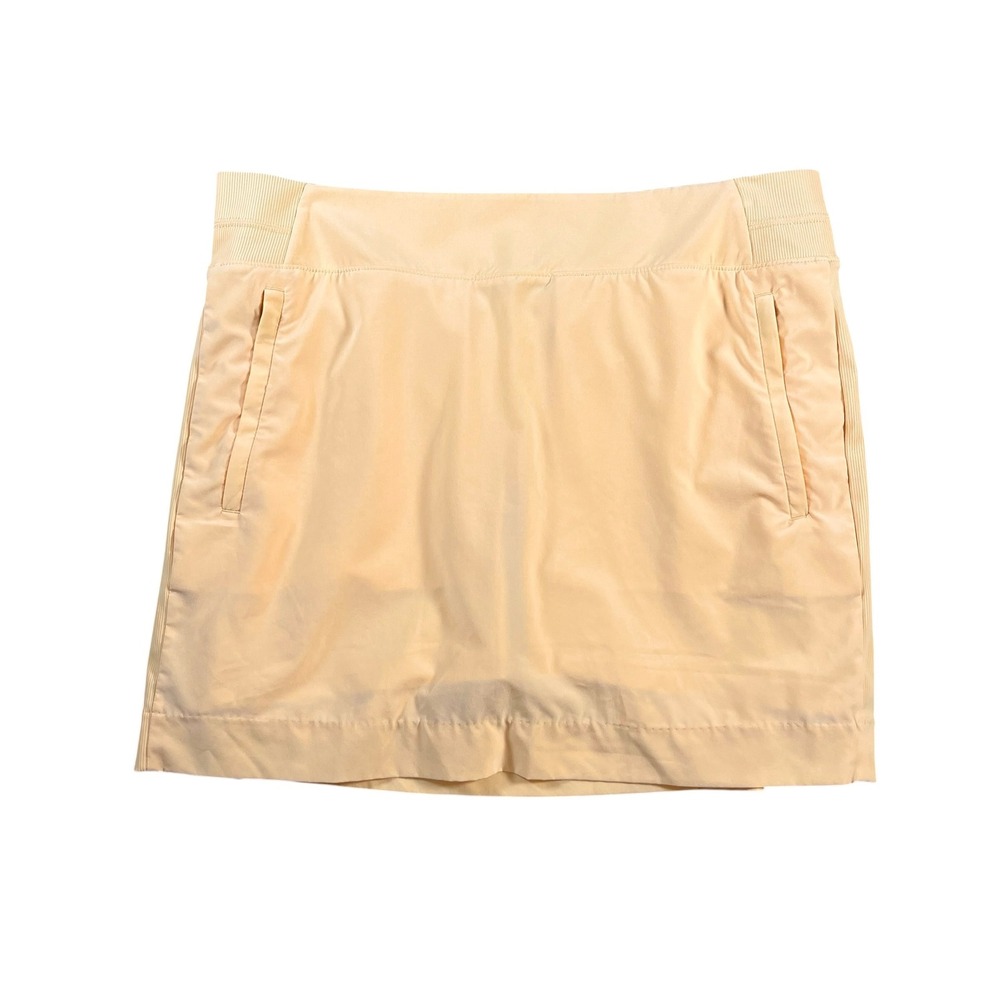 Athleta Brooklyn Skort 16" Womens‎ Size 14 Yellow Golf Tennis Athletic Skirt